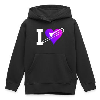Posaune Posaunistin Posaunisten Blaskapelle - Kinder Premium Organic Hoodie - Schwarz - Vorne - AI Model Kid Male (0cm)