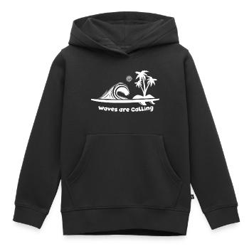 Surfing Surfboard Surfer Wassersport - Kinder Premium Organic Hoodie - Schwarz - Vorne - AI Model Kid Male (0cm)