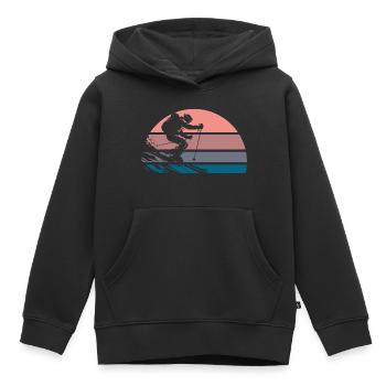 Powerdertag - Kinder Premium Organic Hoodie - Schwarz - Vorne - AI Model Kid Male (0cm)