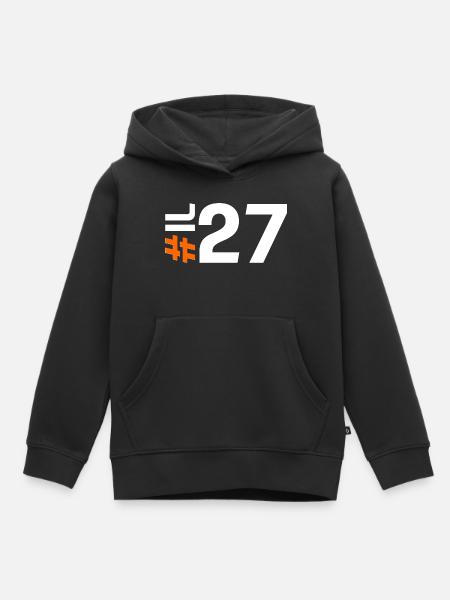 IL27-KARTON - Kinder Premium Organic Hoodie - Schwarz