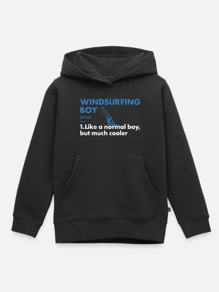 Sport Boy Windsurfing - Kinder Premium Organic Hoodie - Schwarz