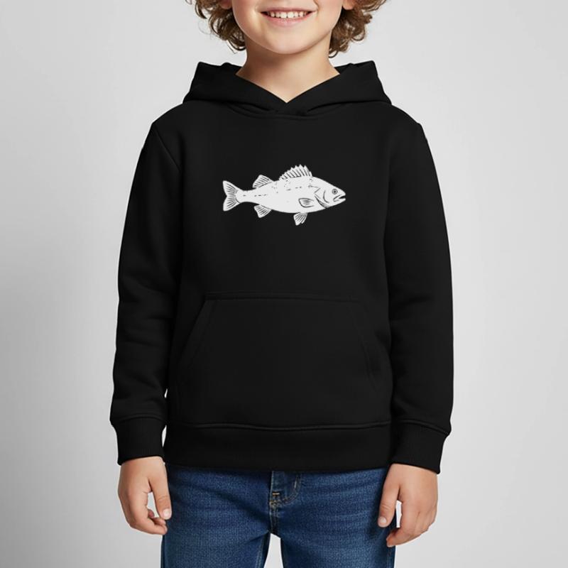 Perch Perch Perch Angler Vector Kids Premium Organic Hoodie