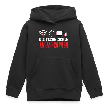 Nerd Computer THE TECHNICAL CATASTROPHES FUNNY - Kids Premium Organic Hoodie - black - Front - AI Model Kid Male (0cm)