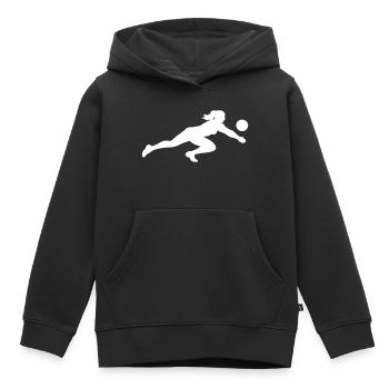 Volleyball Silhouette - Kinder Premium Organic Hoodie - Schwarz - Vorne - AI Model Kid Male (0cm)