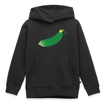 Cucumber - Kids Premium Organic Hoodie - black - Front - AI Model Kid Male (0cm)