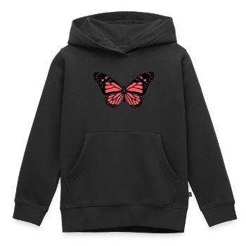 Schmetterling, Falter, Butterfly - Kinder Premium Organic Hoodie - Schwarz - Vorne - AI Model Kid Male (0cm)