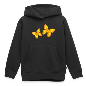 Butterfly Butterfly Insects Spring Summer colorful - Kids Premium Organic Hoodie - black - Front - AI Model Kid Male (0cm)
