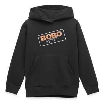 Bobo sympa - Sweat Premium à capuche enfant bio - noir - Devant - AI Model Kid Male (0cm)