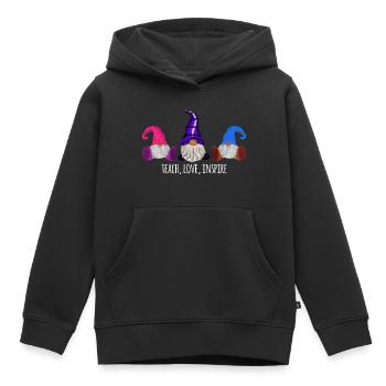 Teach Love Inspire - Kids Premium Organic Hoodie - black - Front - AI Model Kid Male (0cm)