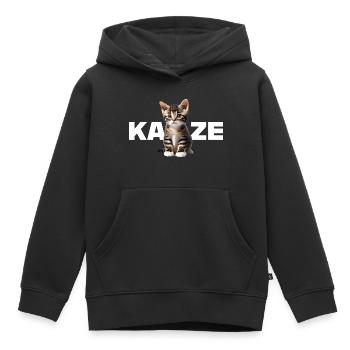 Katze - Für alle die Katzen lieben und das Ze - Kinder Premium Organic Hoodie - Schwarz - Vorne - AI Model Kid Male (0cm)