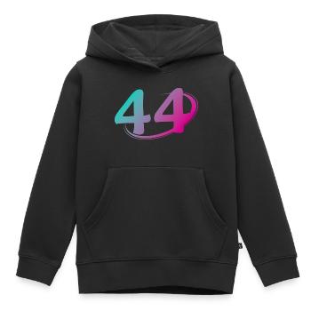 Nummer 44 mehrfarbig - Kinder Premium Organic Hoodie - Schwarz - Vorne - AI Model Kid Male (0cm)