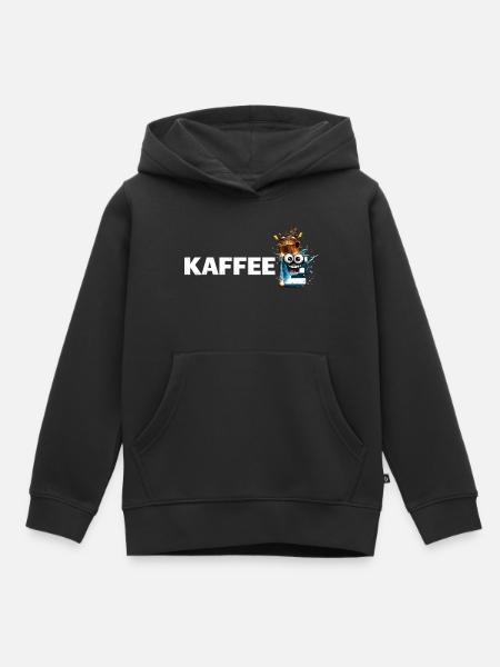 Kaffee Mascot Splash - Kinder Premium Organic Hoodie - Schwarz