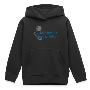 Kaufe mir meine letzten Drink .. - Kinder Premium Organic Hoodie - Schwarz - Vorne - AI Model Kid Male (0cm)