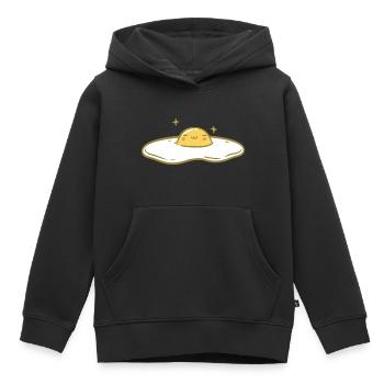 Oeuf au plat sucré - Sweat Premium à capuche enfant bio - noir - Devant - AI Model Kid Male (0cm)