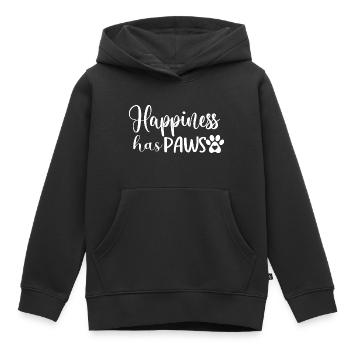 DogHappiness has paws - Kinder Premium Organic Hoodie - Schwarz - Vorne - AI Model Kid Male (0cm)