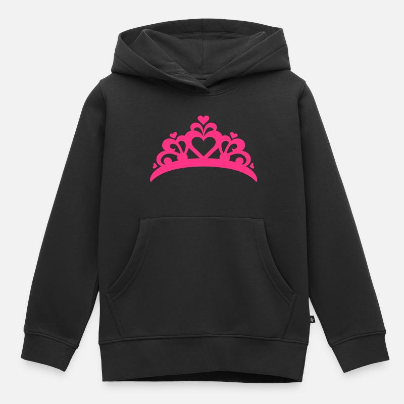 Brautkrone - Kinder Premium Organic Hoodie - Schwarz