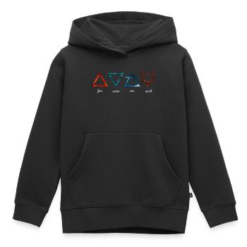 Éléments alchimiques - Sweat Premium à capuche enfant bio - noir - Devant - AI Model Kid Male (0cm)