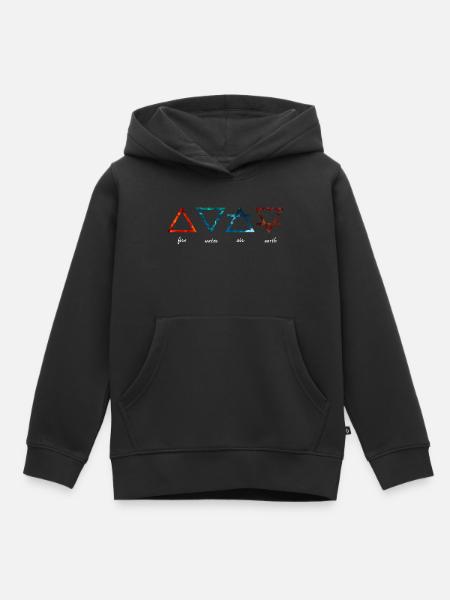 Alchemistische Elemente - Kinder Premium Organic Hoodie - Schwarz