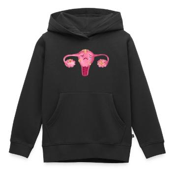 Uterus - Kids Premium Organic Hoodie - black - Front - AI Model Kid Male (0cm)