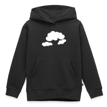 nuage - Sweat Premium à capuche enfant bio - noir - Devant - AI Model Kid Male (0cm)