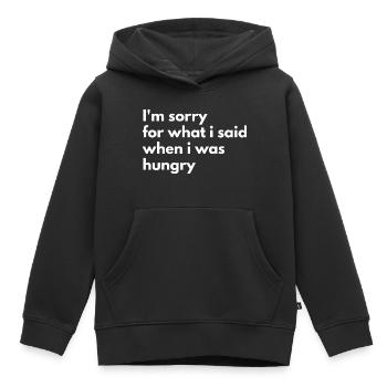 Je suis désolé pour quoi que ce soit - Sweat Premium à capuche enfant bio - noir - Devant - AI Model Kid Male (0cm)