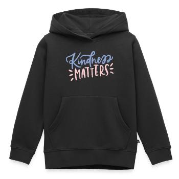 kindness matter - Kids Premium Organic Hoodie - black - Front - AI Model Kid Male (0cm)