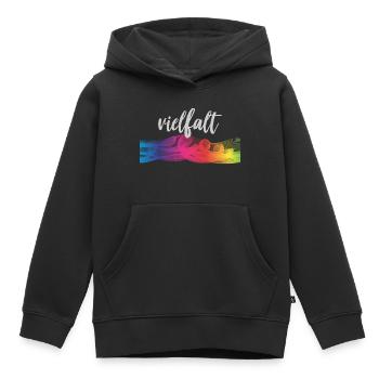 Regenbogen Akzeptanz Toleranz Gleichberechtigung - Kinder Premium Organic Hoodie - Schwarz - Vorne - AI Model Kid Male (0cm)