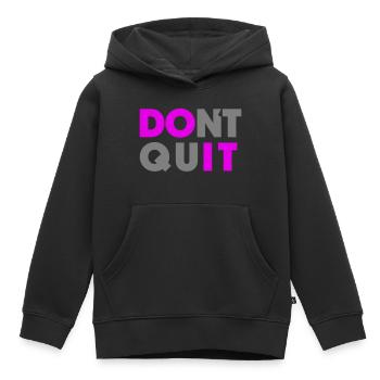 Do it Dont Quit - Kinder Premium Organic Hoodie - Schwarz - Vorne - AI Model Kid Male (0cm)