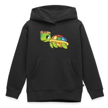 Schildkröte Meeresschildkröte Meer Wasser LGBTQ+ - Kinder Premium Organic Hoodie - Schwarz - Vorne - AI Model Kid Male (0cm)