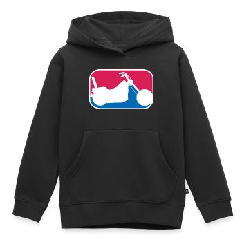 Chopper american Motorrad Highway Biker Geschenk - Kinder Premium Organic Hoodie - Schwarz - Vorne - AI Model Kid Male (0cm)