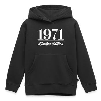 1971 Limited Edition - Kinder Premium Organic Hoodie - Schwarz - Vorne - AI Model Kid Male (0cm)