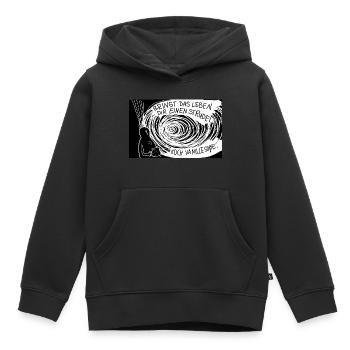 Bringt das Leben dir einen Strudel ... - Kinder Premium Organic Hoodie - Schwarz - Vorne - AI Model Kid Male (0cm)