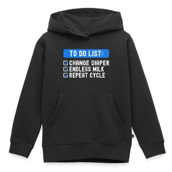 To Do List Parenting - Kids Premium Organic Hoodie - black - Front - AI Model Kid Male (0cm)