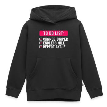 To Do List Parenting - Kids Premium Organic Hoodie - black - Front - AI Model Kid Male (0cm)