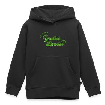 ich bin bald großer Bruder - Kinder Premium Organic Hoodie - Schwarz - Vorne - AI Model Kid Male (0cm)