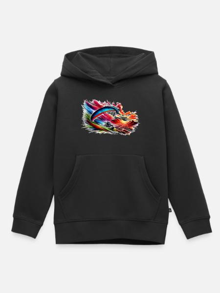 Paragleiter - Kinder Premium Organic Hoodie - Schwarz