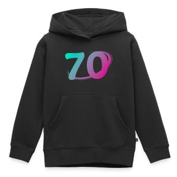 Nummer 70 mehrfarbig - Kinder Premium Organic Hoodie - Schwarz - Vorne - AI Model Kid Male (0cm)