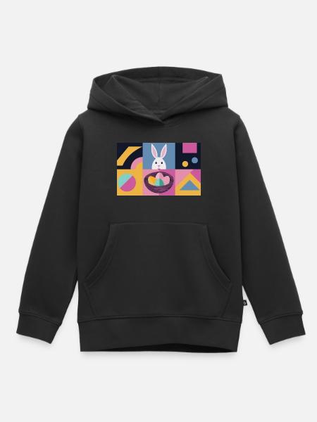Zajączek Wielkanocny No.04 - Bluza Premium z kapturem dziecięca bio - czarny