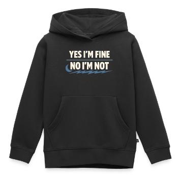 Perimenopause Humor Perimenopause - Kids Premium Organic Hoodie - black - Front - AI Model Kid Male (0cm)