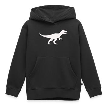 Raptor T Rex Silhouette - Sweat Premium à capuche enfant bio - noir - Devant - AI Model Kid Male (0cm)