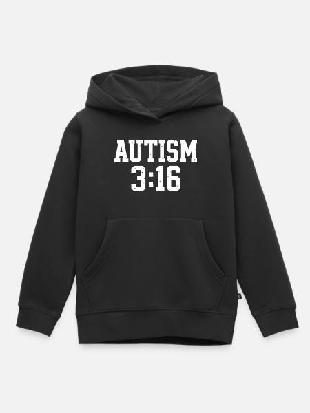 Autismus Akzeptanz Typografie - Kinder Premium Organic Hoodie - Schwarz