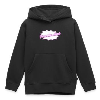 Lettrage préféré de tante pour votre tante préférée - Sweat Premium à capuche enfant bio - noir - Devant - AI Model Kid Male (0cm)