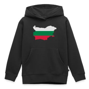 Bulgarie - Sweat Premium à capuche enfant bio - noir - Devant - AI Model Kid Male (0cm)