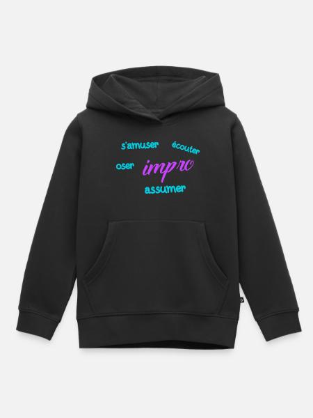 Spaß mit impro - Kinder Premium Organic Hoodie - Schwarz