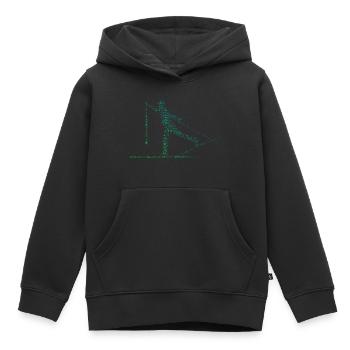 Langlauf Classic Langlauf Langlauf Skating - Kinder Premium Organic Hoodie - Schwarz - Vorne - AI Model Kid Male (0cm)
