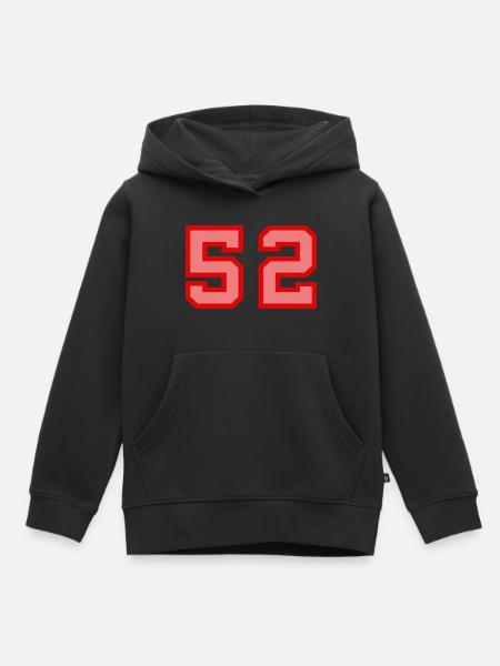 Cool Retro Retrostyle Numéro de maillot numéro de dos - Sweat Premium à capuche enfant bio - noir