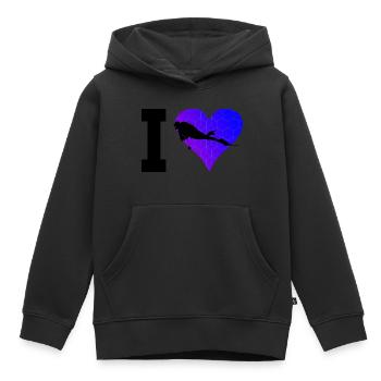 Scuba Diver Diver Diving Free Dive Damen - Kinder Premium Organic Hoodie - Schwarz - Vorne - AI Model Kid Male (0cm)