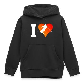 Damen Ski Jumping Ski Freestyle Slopestyle - Kinder Premium Organic Hoodie - Schwarz - Vorne - AI Model Kid Male (0cm)