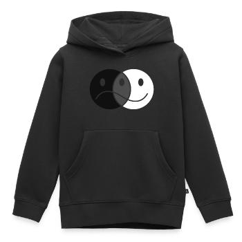 De bonne humeur ou de mauvaise humeur - Sweat Premium à capuche enfant bio - noir - Devant - AI Model Kid Male (0cm)