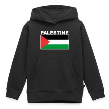 Palestine Drapeau Palestinien T-Shirt - Sweat Premium à capuche enfant bio - noir - Devant - AI Model Kid Male (0cm)